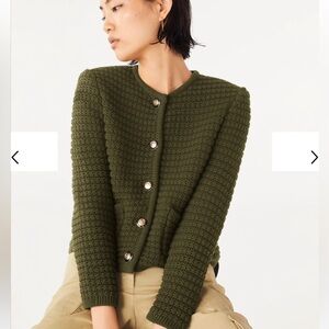 New ba&sh cardigan olive green small